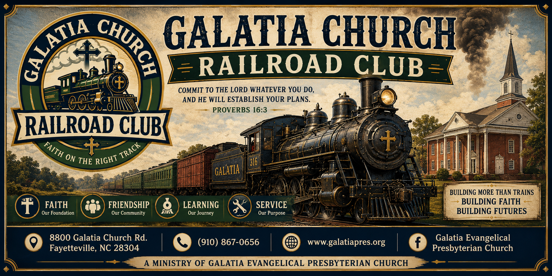 Galatia Church Railroad Club promotional artwork