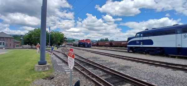 Rail yard with BNSF freight